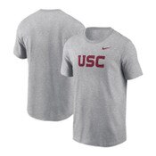 USC Trojans Men's Nike Gray Cotton Wordmark T-Shirt